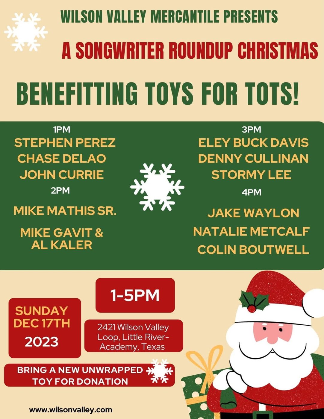 A Songwriter Roundup Christmas, December 2023
